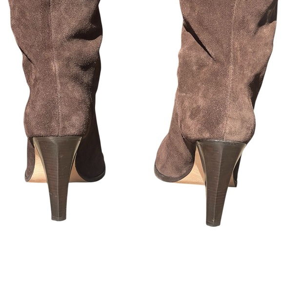 Chocolate Brown Suede Knee High Boots Vintage Michael Kors Size 8M - Picture 8 of 14